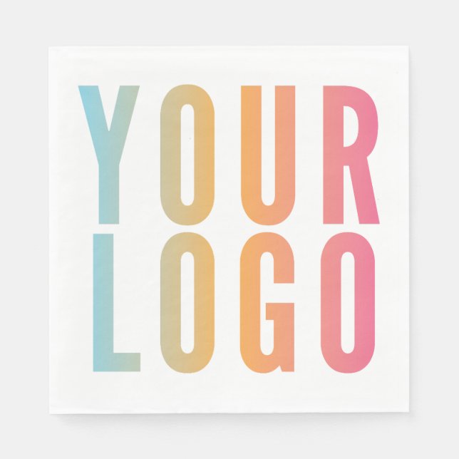 Logo Werbeweiß Geschäft Serviette (Vorderseite)