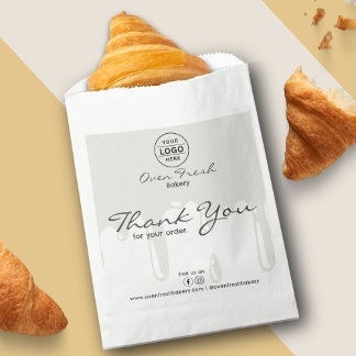 Logo "Whimsical Bakery Baking Goods" Grauer Tropfe Geschenktütchen