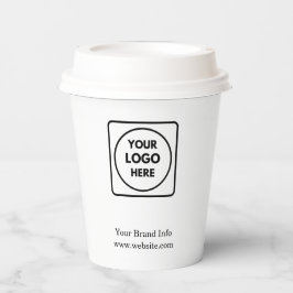 Logo "White Business" | Minimalistische Markenbeze Pappbecher