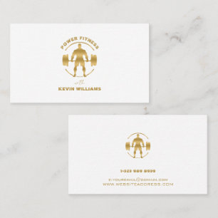 Logo "White Gold Power Fitness" Visitenkarte