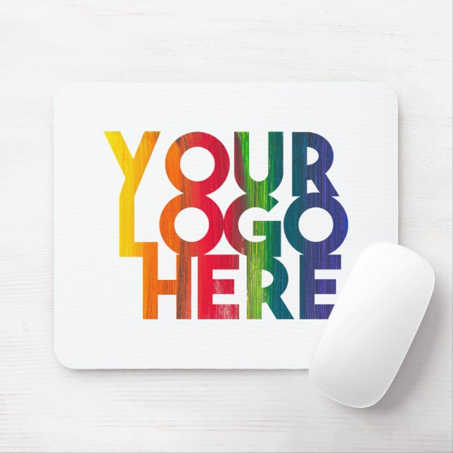 Logo "White Simple Business" Mousepad (Mit Mouse)