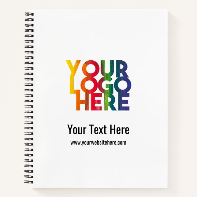 Logo "White Simple Business" Notizbuch (Vorderseite)
