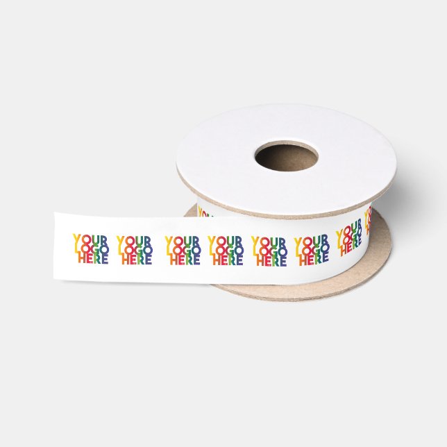 Logo "White Simple Business" Satinband (Spule)
