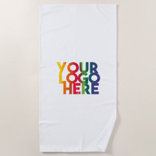 Logo "White Simple Business" Strandtuch