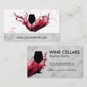 Logo "Wine Pour Splash" Weinkeller Terminkarte