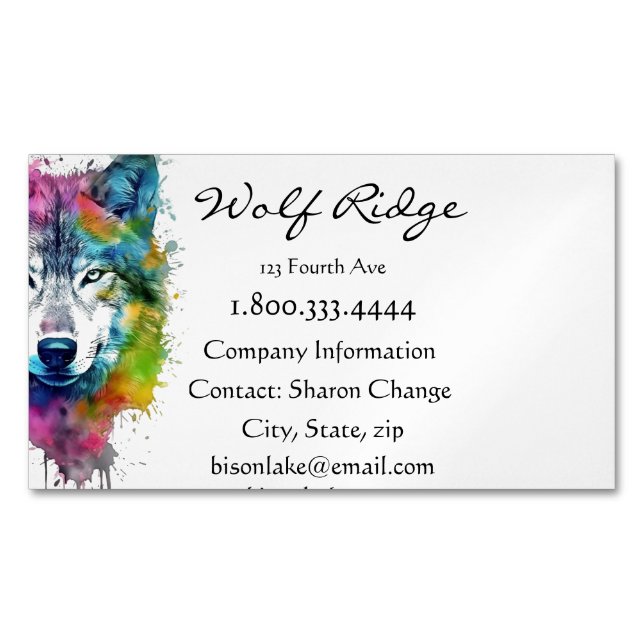 Logo Wolf Wolves Nature Carte de visite personnali (devant)