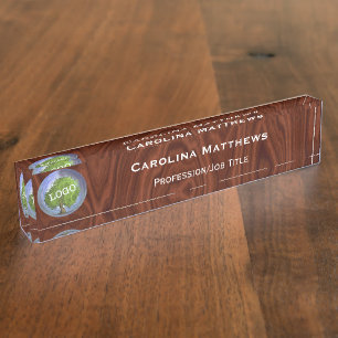 Logo-Wood Namensplakette