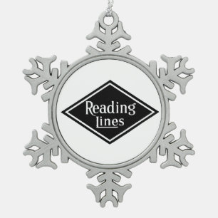 Logo-Zinn-Verzierung Reading Railroad Company Schneeflocken Zinn-Ornament