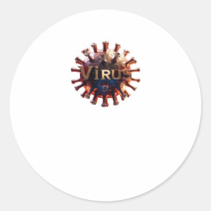 Logo zur Darstellung des Ausbruchs von Infektionen Runder Aufkleber