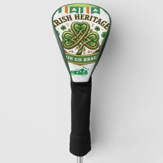 Logo zur Shamrock-Glücksfeier Golf Headcover (Vorderseite)
