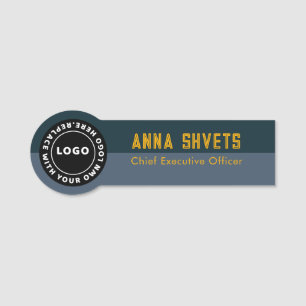 Logo, zwei Töne der Firmennamenmarke Namensschild
