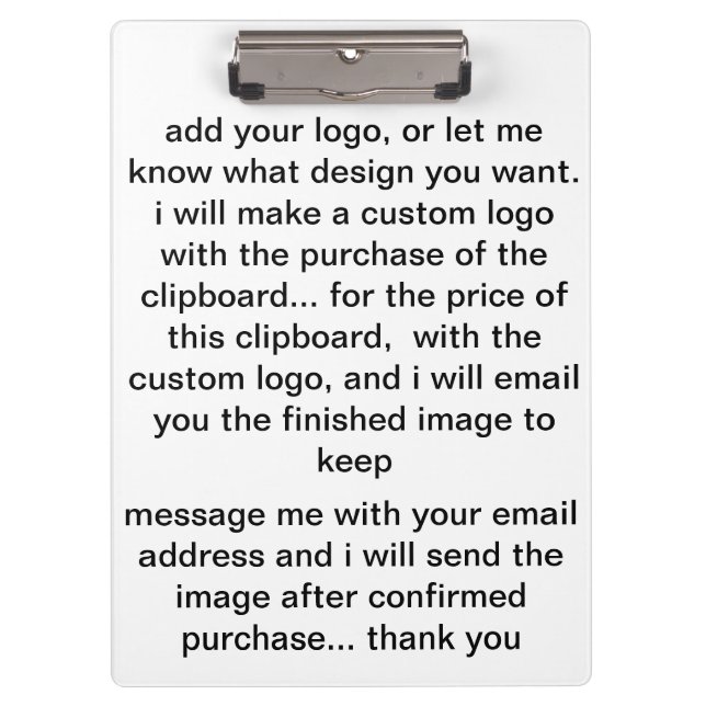 Logo-Zwischenablage Klemmbrett (Vorderseite)