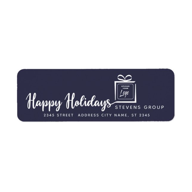 Logogeschenk Minimalistisch Happy Holidays (Vorne)