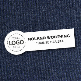 Logohochladen Einfache moderne Mitarbeiter Namensschild