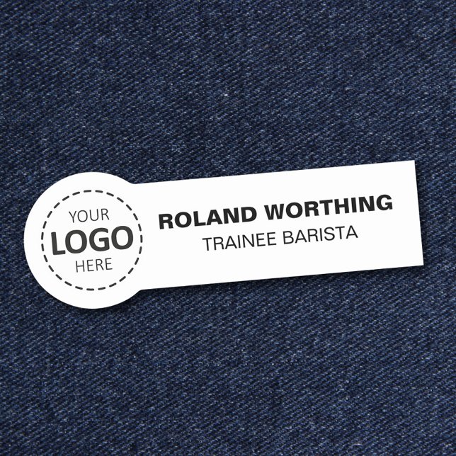 Logohochladen Einfache moderne Mitarbeiter Namensschild (Von Creator hochgeladen)