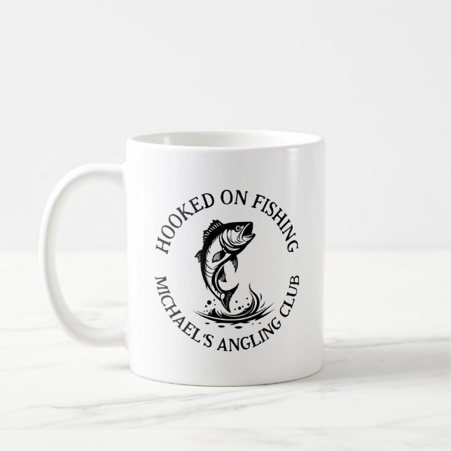 Logokombination für den Fischfang, Personalisierte Kaffeetasse (Links)