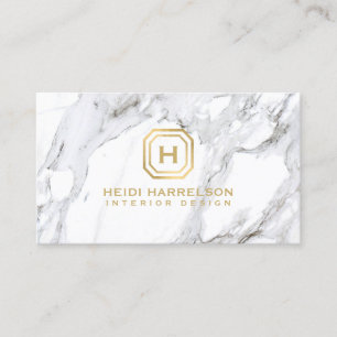 Logokombination für die Glam Box Monogram, weißer Visitenkarte