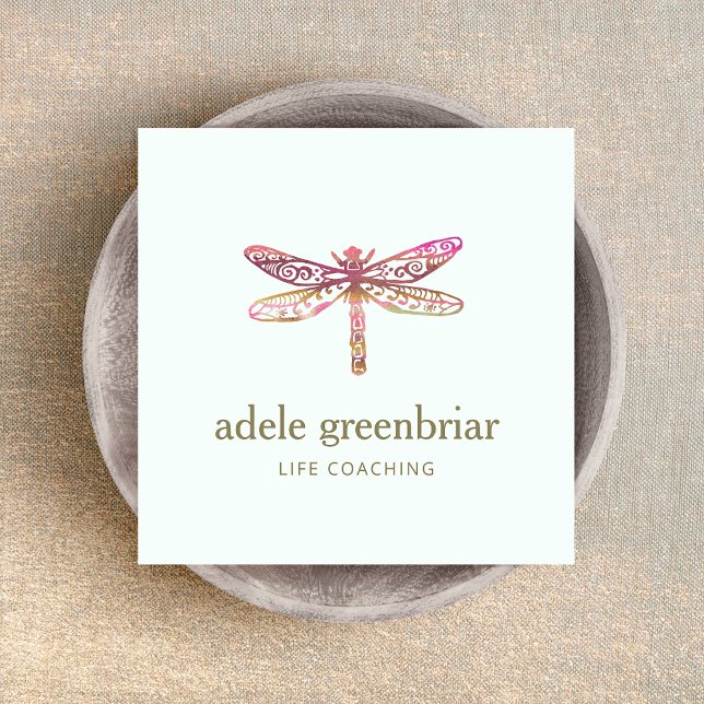 Logokombination für Wasserfarben Holistic Healer W Quadratische Visitenkarte (Von Creator hochgeladen)