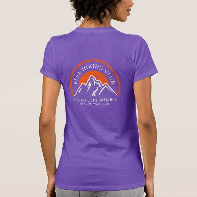 Logokombinationen für Wanderklub, beliebig farbige T-Shirt (Rückseite)