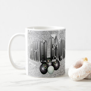 Logokombinationen mit Bowlen aus Silberblättern, Kaffeetasse
