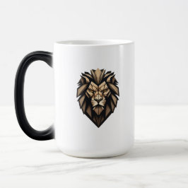 Logokombinationen und Tasse für geometrische Löwen