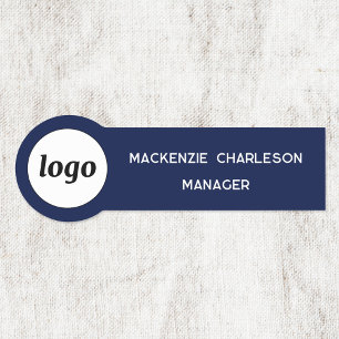 Logomitarbeiter Navy Blue Business Namensschild