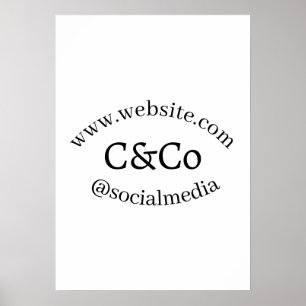 Logoname Buchstabe Unternehmen Social Media Websit Poster