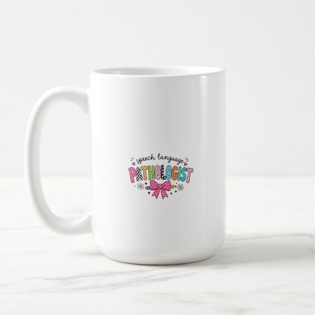 Logopäde Bunter Schleifen Bleistift Kaffeetasse (Links)