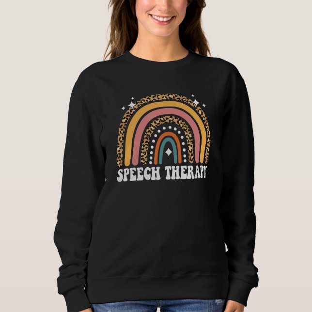 Logopäde Rainbow Speech Therapy Sweatshirt (Vorderseite)