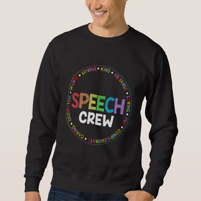 Logopäde Therapie Groovy Speech  Sweatshirt (Vorderseite)