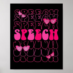 Logopäde Valentinstag Slp Sprachtherapeut Poster
