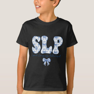 Logopädie Retro Slp Kokette Blau T-Shirt