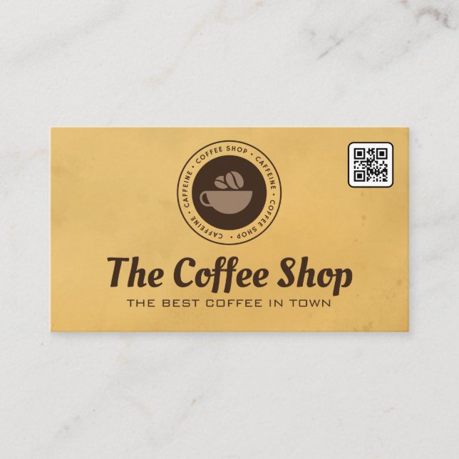 Logos für Brokaffee und Bohnen Visitenkarte (Vorderseite)
