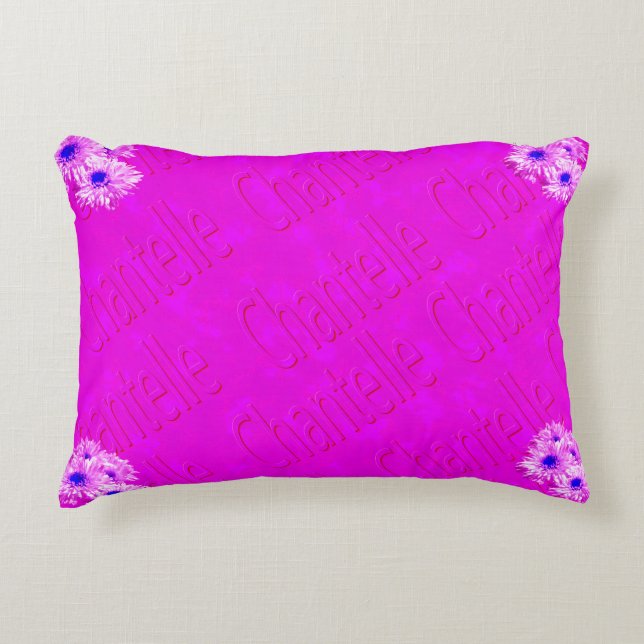 Logos für Chantelle auf Hot Pink, Dekokissen (Vorderseite)