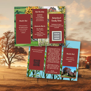 Logos für landwirtschaftliche Betriebe Faltbroschü Flyer