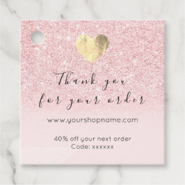 Logos für Rabatte Gold Herzlichen Dank, dass Sie p Geschenkanhänger