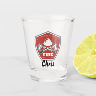 Logos für Rettungs- und Schutzzwecke der Feuerwehr Schnapsglas