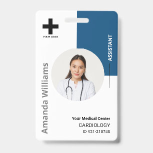 Logos und Foto für personalisierte Krankenhausmita Ausweis