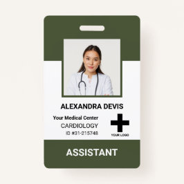 Logos und Foto für personalisierte Krankenhausmita Ausweis