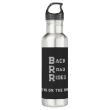 Logos und Slogan "Back Road Rides", graue Buchstab