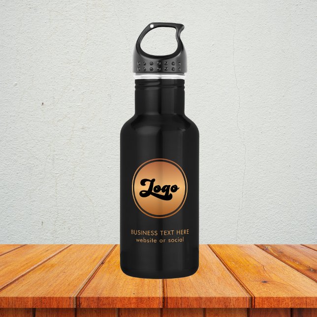 Logos und Texte für Unternehmen hinzufügen Berufli Edelstahlflasche (Von Creator hochgeladen)