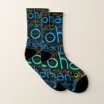 Lohan Socken<br><div class="desc">Lohan. Show and wear this popular beautiful male first name designed as colorful wordcloud made of horizontal and vertical cursive hand lettering typography in different sizes and adorable fresh colors. Wear your positive french name or show the world whom you love or adore. Merch with this soft text artwork is...</div>