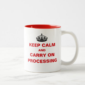 Lohnliste Behalt einer ruhigen Pay Day Processing  Zweifarbige Tasse