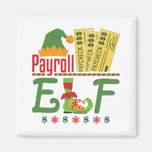 Lohnroll Elf Christmas Payroll Manager Magnet