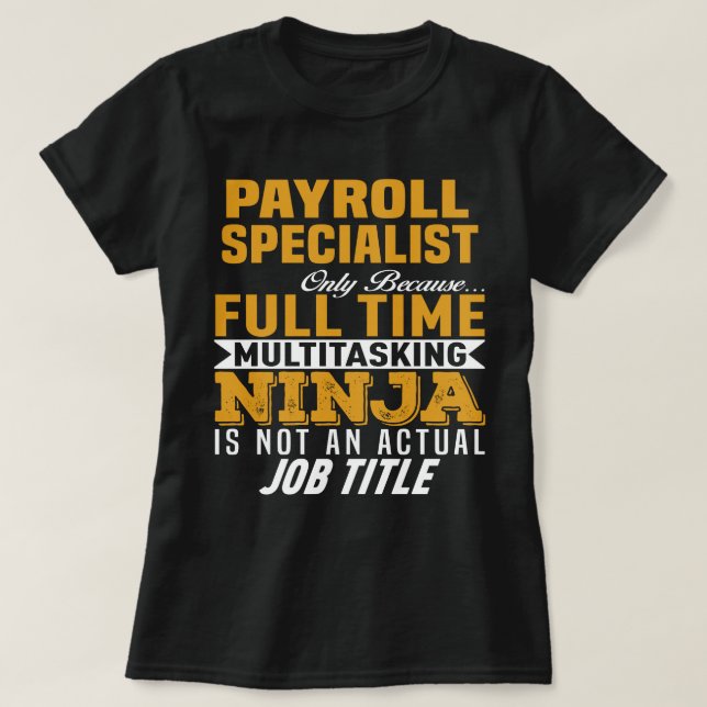 Lohnzahlenspezialist T-Shirt (Design vorne)