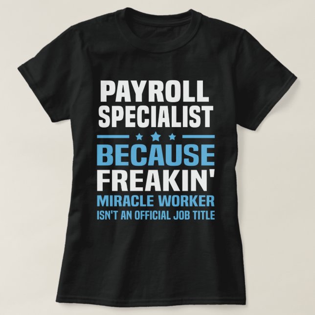 Lohnzahlenspezialist T-Shirt (Design vorne)