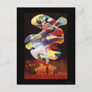 Loie Fuller im Folies-Bergere-Theater Postkarte