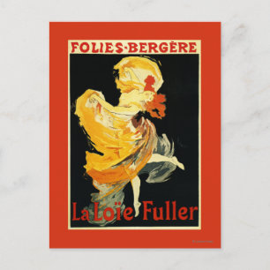 Loie Fuller im Folies-Bergere-Theater Postkarte