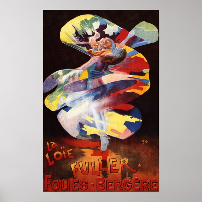 Loie Fuller im Theater Folies-Bergere Poster (Vorne)