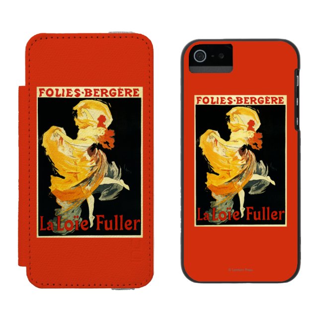 Loie voller am Folies-Bergere Theater Incipio iPhone Geldbeutel-Hülle (Seite an Seite)